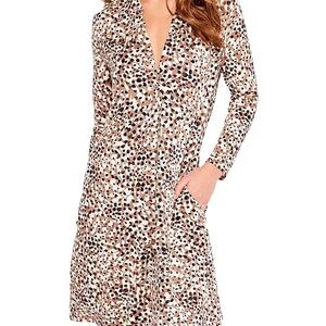 Leopard Print Long Sleeve Dress